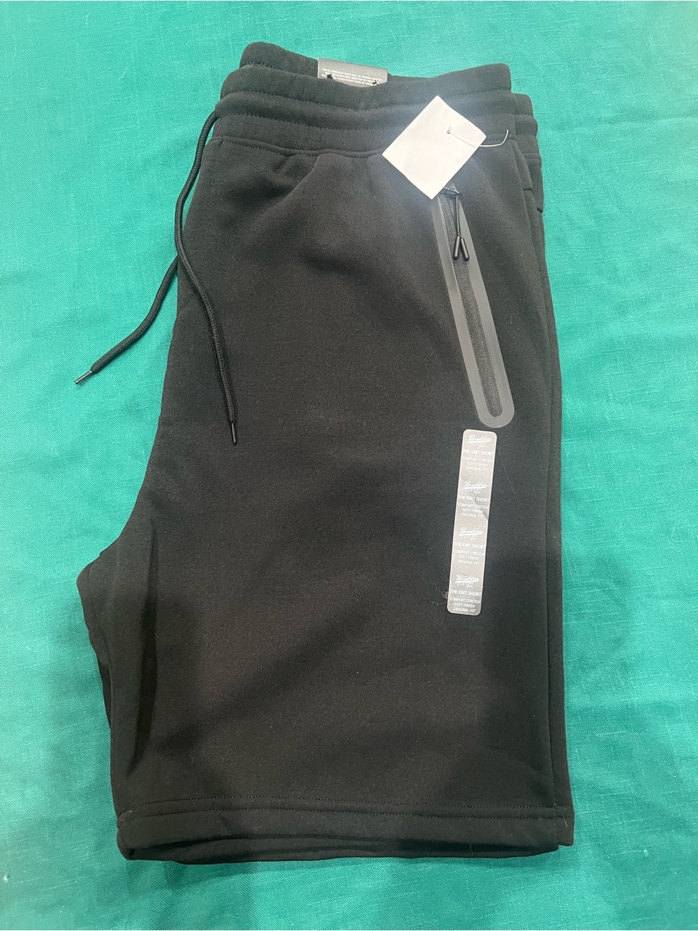 Men's Black Athletic Drawstring Shorts